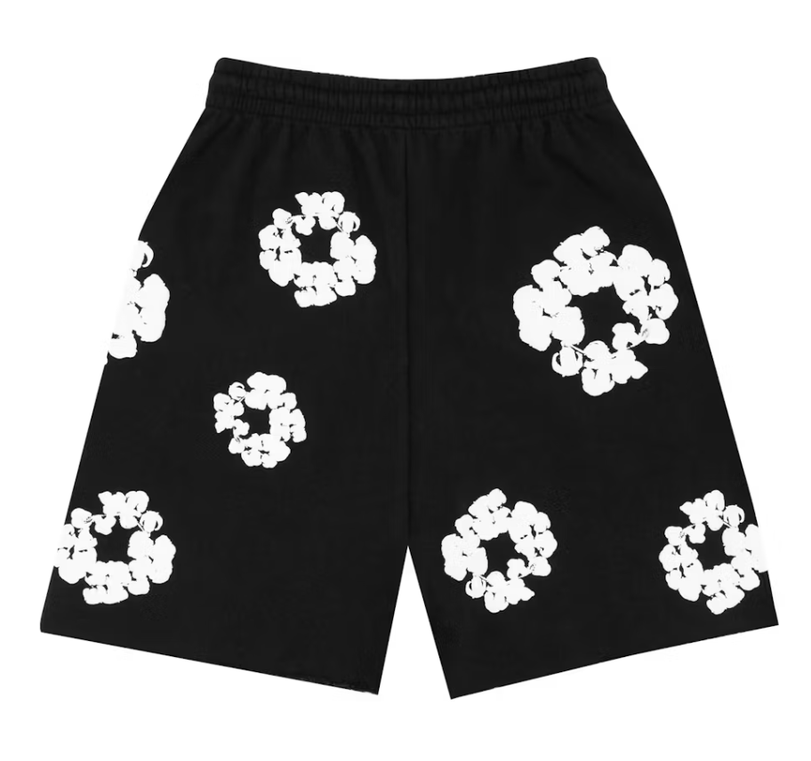 Denim Tears The Cotton Wreath Shorts Black